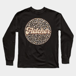 Classic Music Fletcher Personalized Name Circle Birthday Long Sleeve T-Shirt